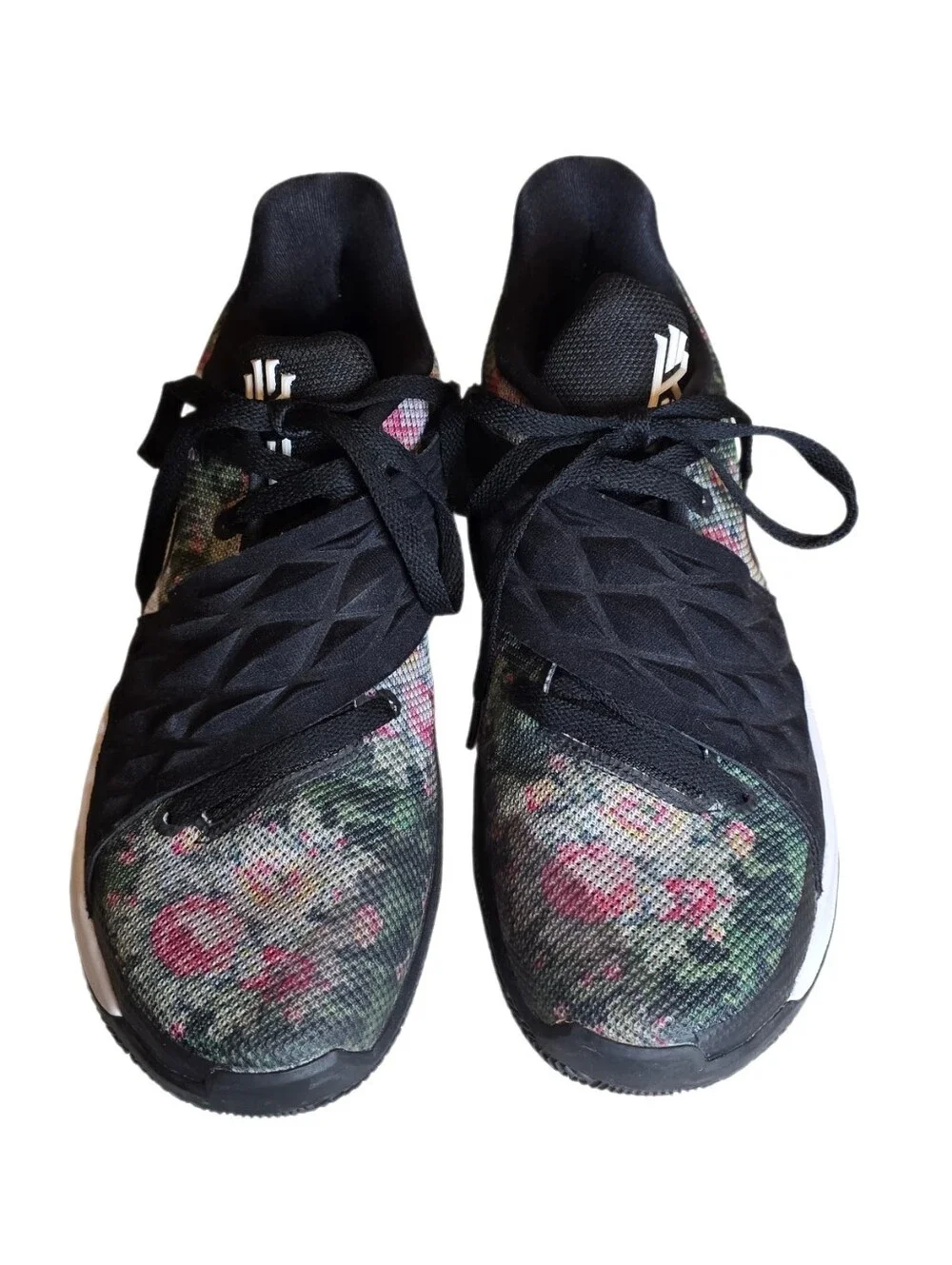 Nike Kyrie Low Floral Black Multicolor Basketball Shoes AO8979-002 Size 10